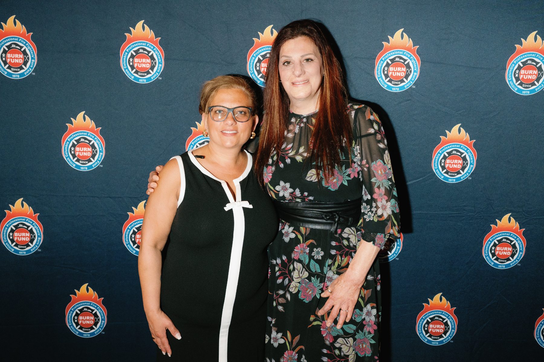 Two attendees at the Burn Fund gala, 2025